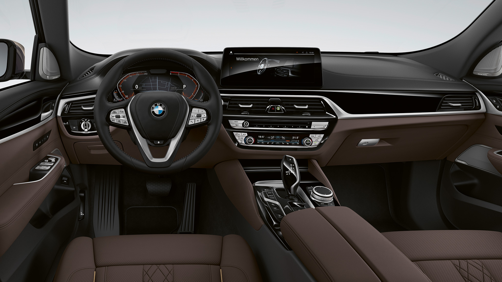 BMW 6er Gran Turismo G32 640d xDrive 2020 Luxury Line Exclusive Leather ‘Nappa’ Mokka interior 